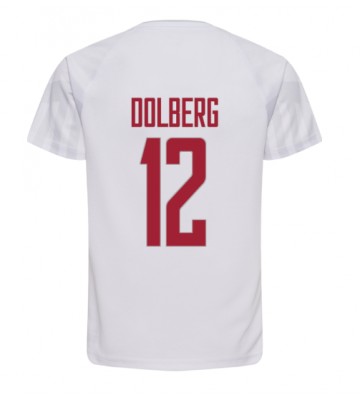 Dania Kasper Dolberg #12 Koszulka Wyjazdowych MŚ 2022 Krótki Rękaw